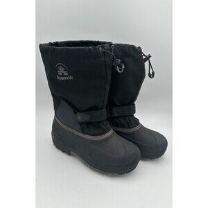 GREAT CONDITION Kamik youth men’s black insulated Snow Boots Waterproof size 6